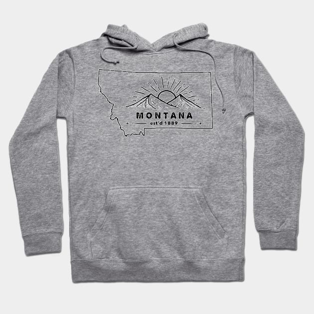 Montana- est'd 1889 Hoodie by Look Up Creations